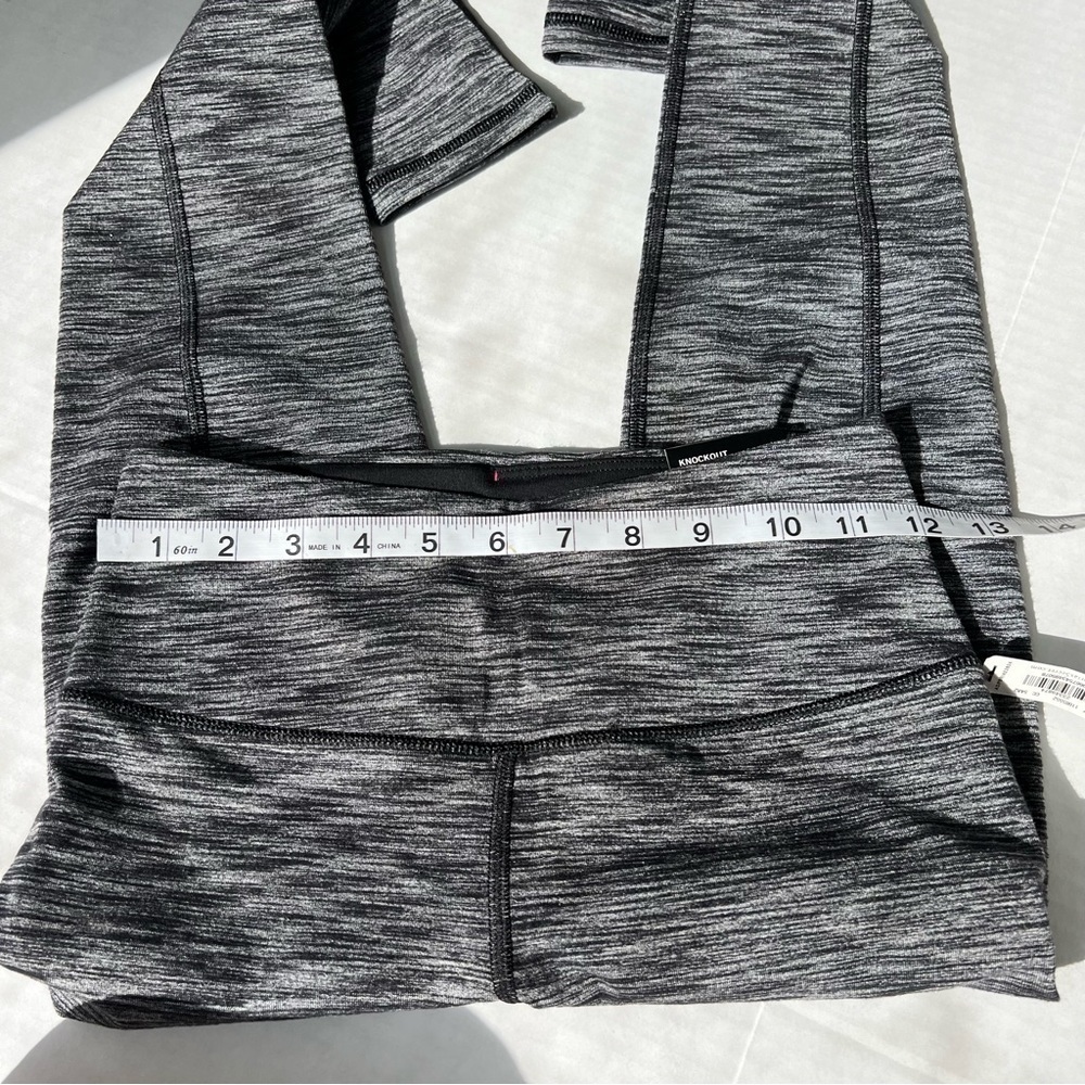 NWT Victoria Sport Knockout Tight athletic leggings black gray marl size xs - Picture 9 of 11